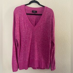 ANTHROPOLOGIE COA Size M Small V Neck Soft Magenta Pink Pullover Sweater